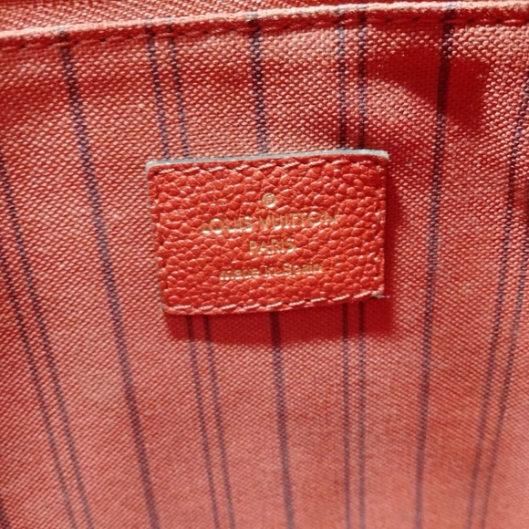 💎✨ Rare LV  ✨💎 TERRE METIS EMPREINTE LEATHER TOTE RARE CROSSBODY Red - Picture 6 of 14